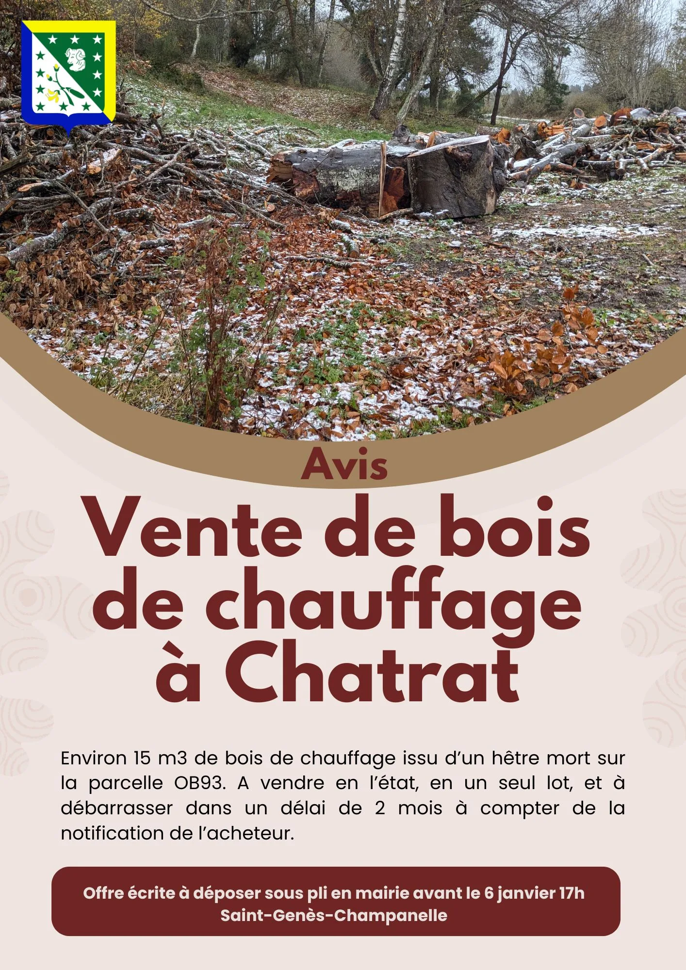 Vente de bois de chauffage