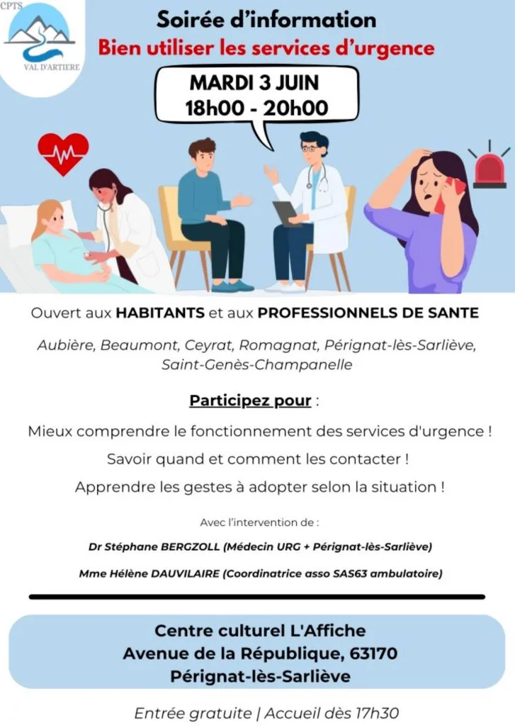 Soirée d'information "Bien utiliser les services d'urgence