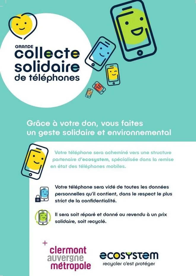 collecte solidaire de téléphones